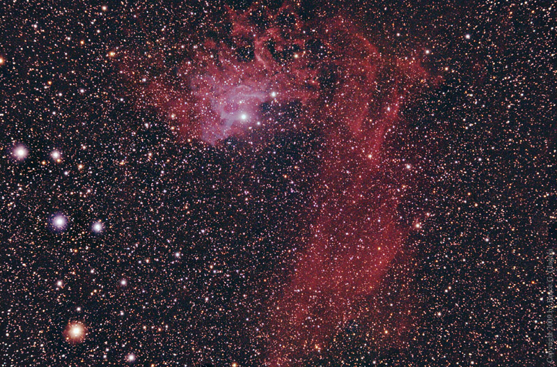 IC405 Flaming Star Nebula in Auriga